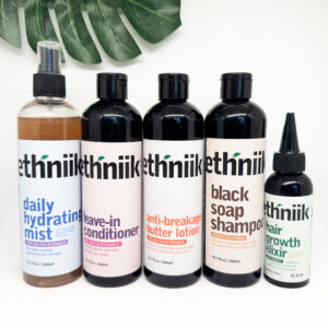 Ethniik Breakage Be Gone Set – Anti-Breakage System to strengthen and grow your Hair For natural hair, textured hair, African American hair Distributed worldwide in USA, straight from Houston Texas