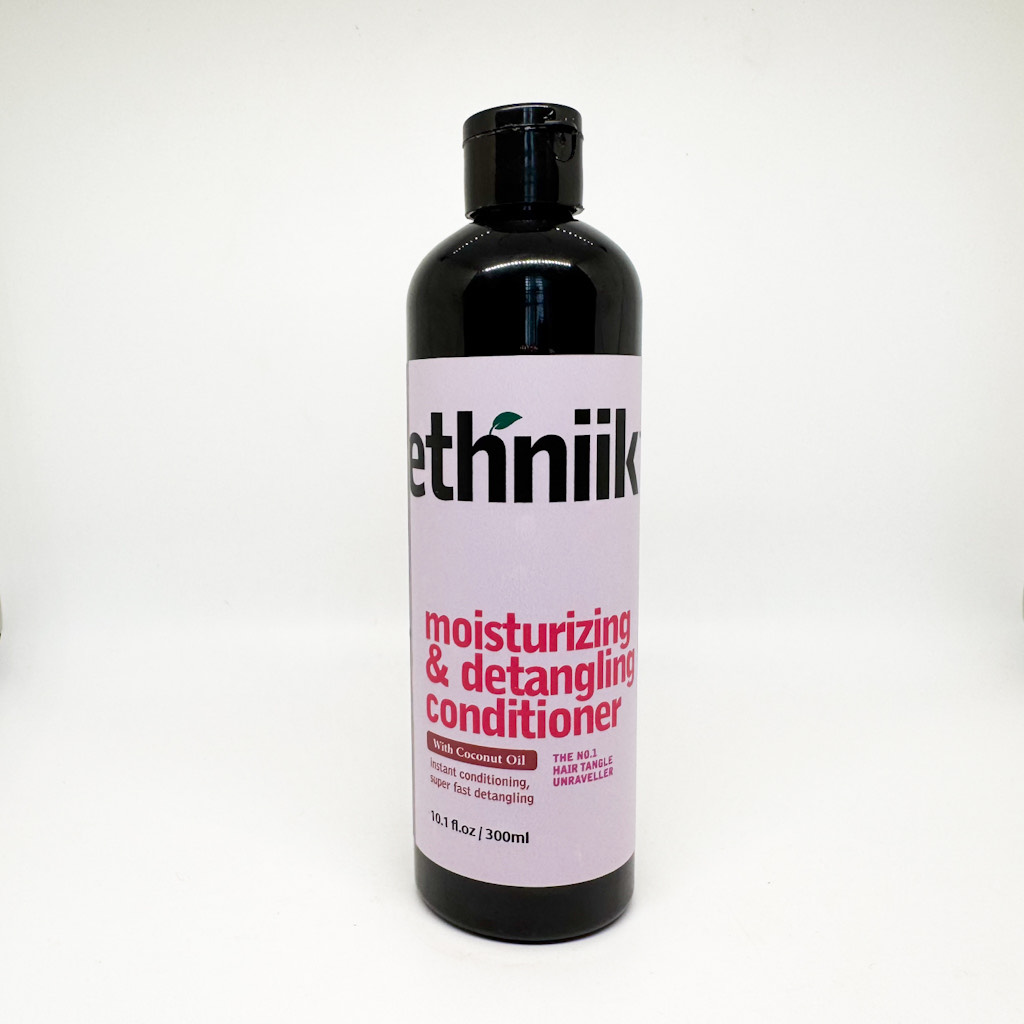 Ethniik Moisturizing and Detangling Conditioner for Curly and Coily Hair The number one tangle unraveller Conditions your hair instantly, and rids your hair of tangles in seconds 10.1 fl. oz (300ml)