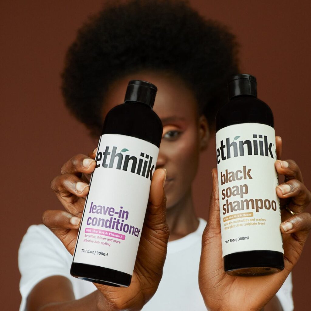 Ethniik Hair Products - Black Soap Shampoo and Leave-in Conditioner 2